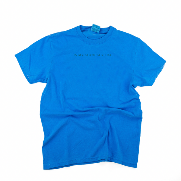 EMBROIDERED - IN MY ADVOCACY ERA - SHORT SLEEVE COMFORT COLORS TEE - (Tone on Tone Thread)