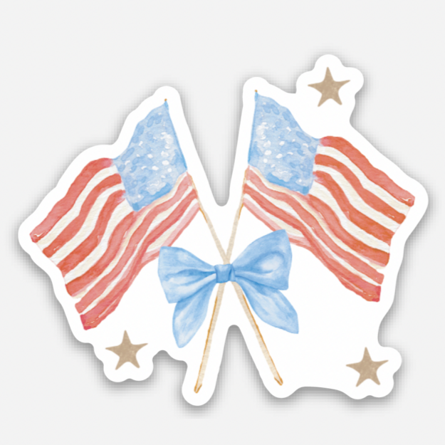 LMSS® STICKER - Watercolor Flags Little Mama Shirt Shop LLC