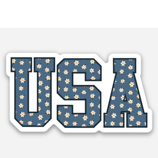 LMSS® STICKER - USA - Denim Daisies Little Mama Shirt Shop LLC