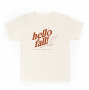 Hello Fall! - Set of 2 Tees - Adult Comfort Colors Short Sleeve + Coordinating Child Tee Little Mama Shirt Shop
