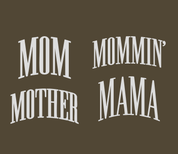 Embroidered Corded Sweatshirt - Choose Your Mama Name - Fall Brown w/ Cream Little Mama Shirt Shop LLC