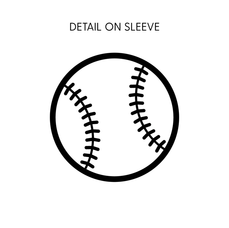 Baseball Dad - Baseball Detail on Sleeve - Unisex STAR Tee