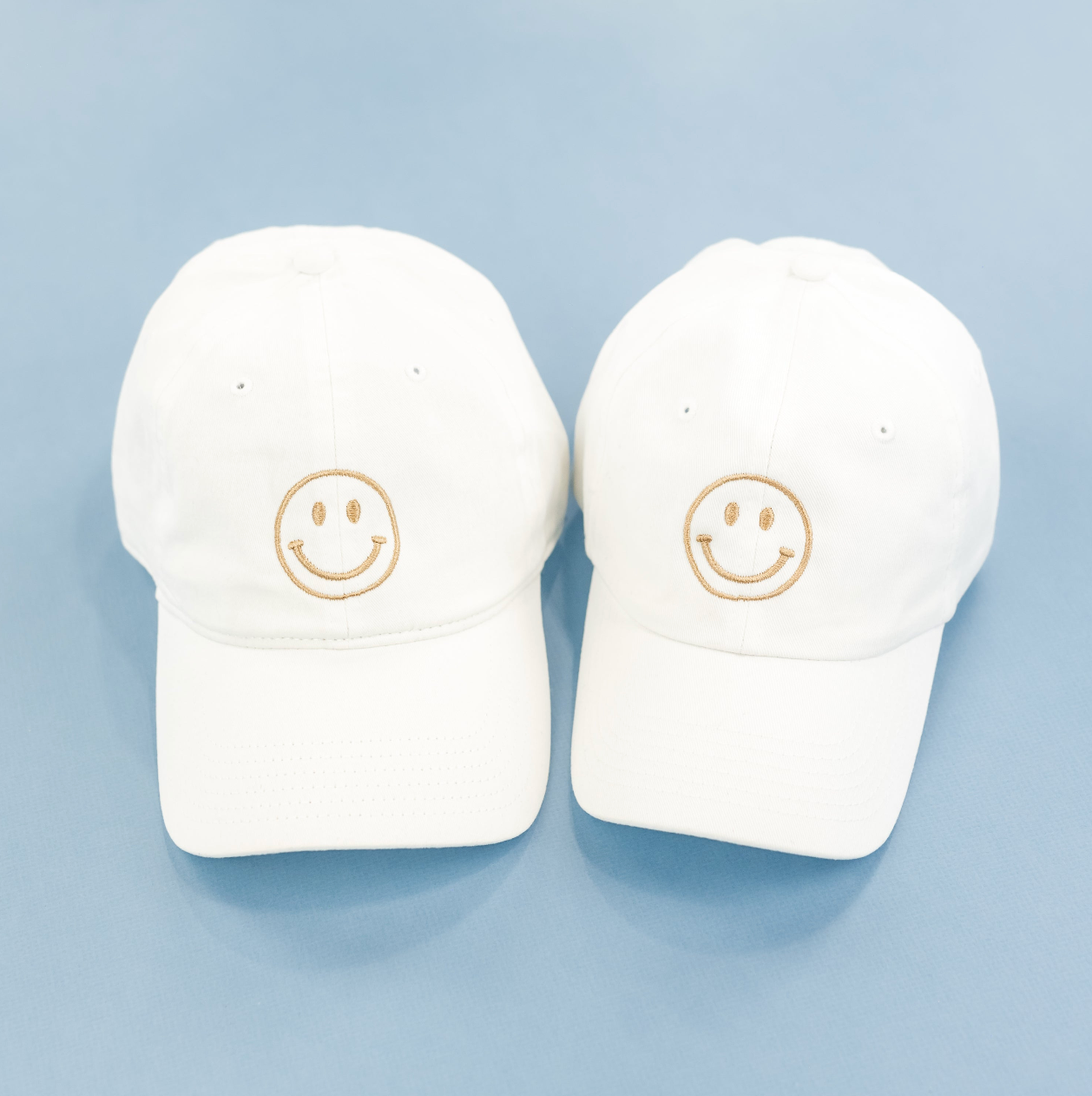 Smiley Face - Dark Pink - Child Baseball Cap Little Mama Shirt Shop