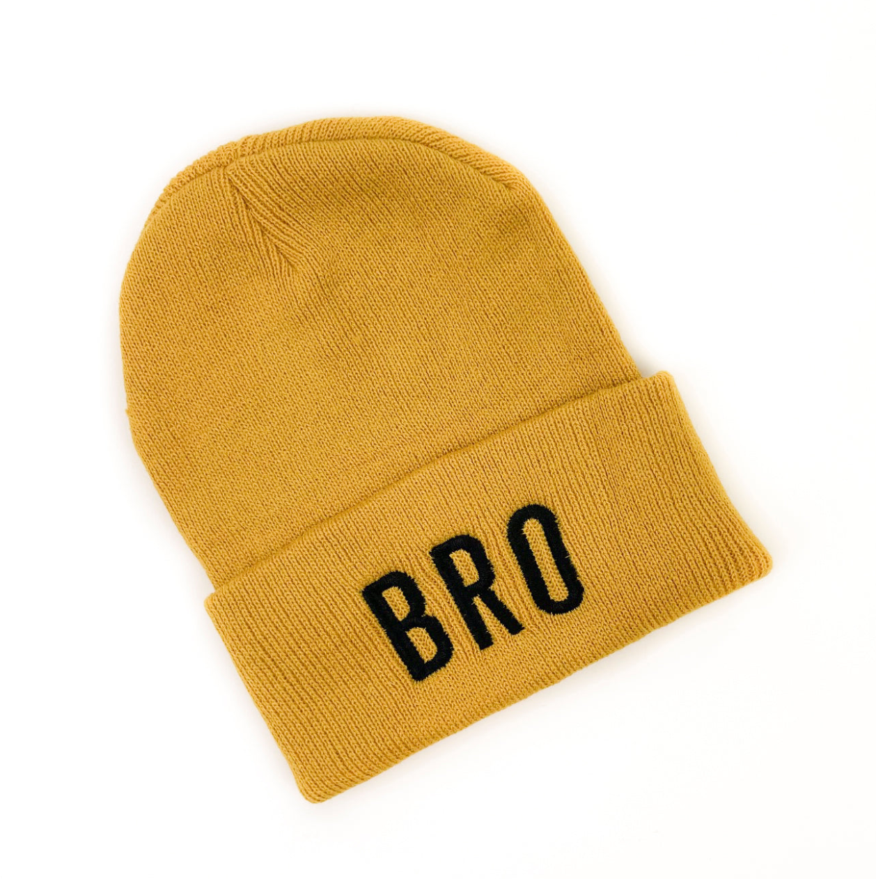 Child Beanie - BRO - Tan Little Mama Shirt Shop LLC