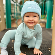 Child Beanie - Little Brother - Gray w/ Black Little Mama Shirt Shop LLC