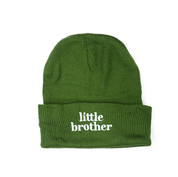 Child Beanie - Little Brother - Gray w/ Black Little Mama Shirt Shop LLC