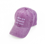 These Are The Good Old Days - Bright Blue w/ Mint Thread - Baseball Cap Little Mama Shirt Shop