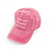 These Are The Good Old Days - Bright Blue w/ Mint Thread - Baseball Cap Little Mama Shirt Shop