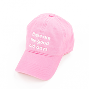 These Are The Good Old Days - Bright Blue w/ Mint Thread - Baseball Cap Little Mama Shirt Shop