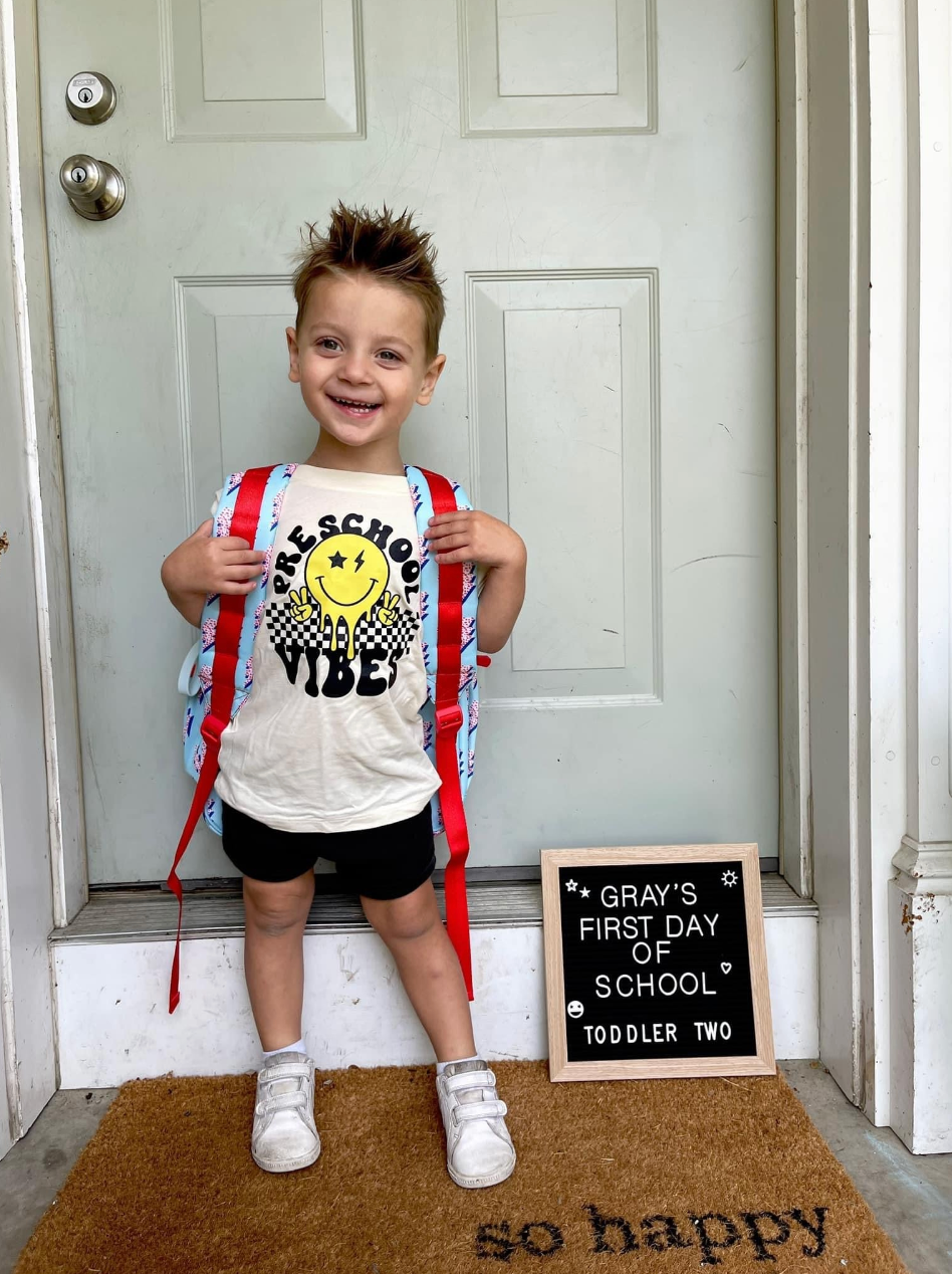 (Choose Your Grade) Vibes - Peace Smiley - Child Tee Little Mama Shirt Shop