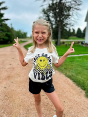 (Choose Your Grade) Vibes - Peace Smiley - Child Tee Little Mama Shirt Shop