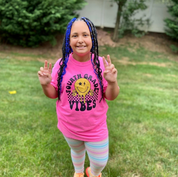 (Choose Your Grade) Vibes - Peace Smiley - Child Tee Little Mama Shirt Shop