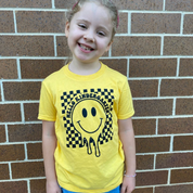 Hello (Choose Your Grade) - Checker Smiley - Child Tee Little Mama Shirt Shop
