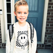 Hello (Choose Your Grade) - Checker Smiley - Child Tee Little Mama Shirt Shop