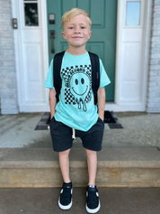 Hello (Choose Your Grade) - Checker Smiley - Child Tee Little Mama Shirt Shop