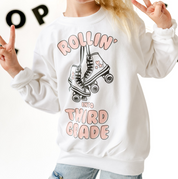 Rollerskates - Rollin' Into (Choose Your Grade) - Child Sweater Little Mama Shirt Shop