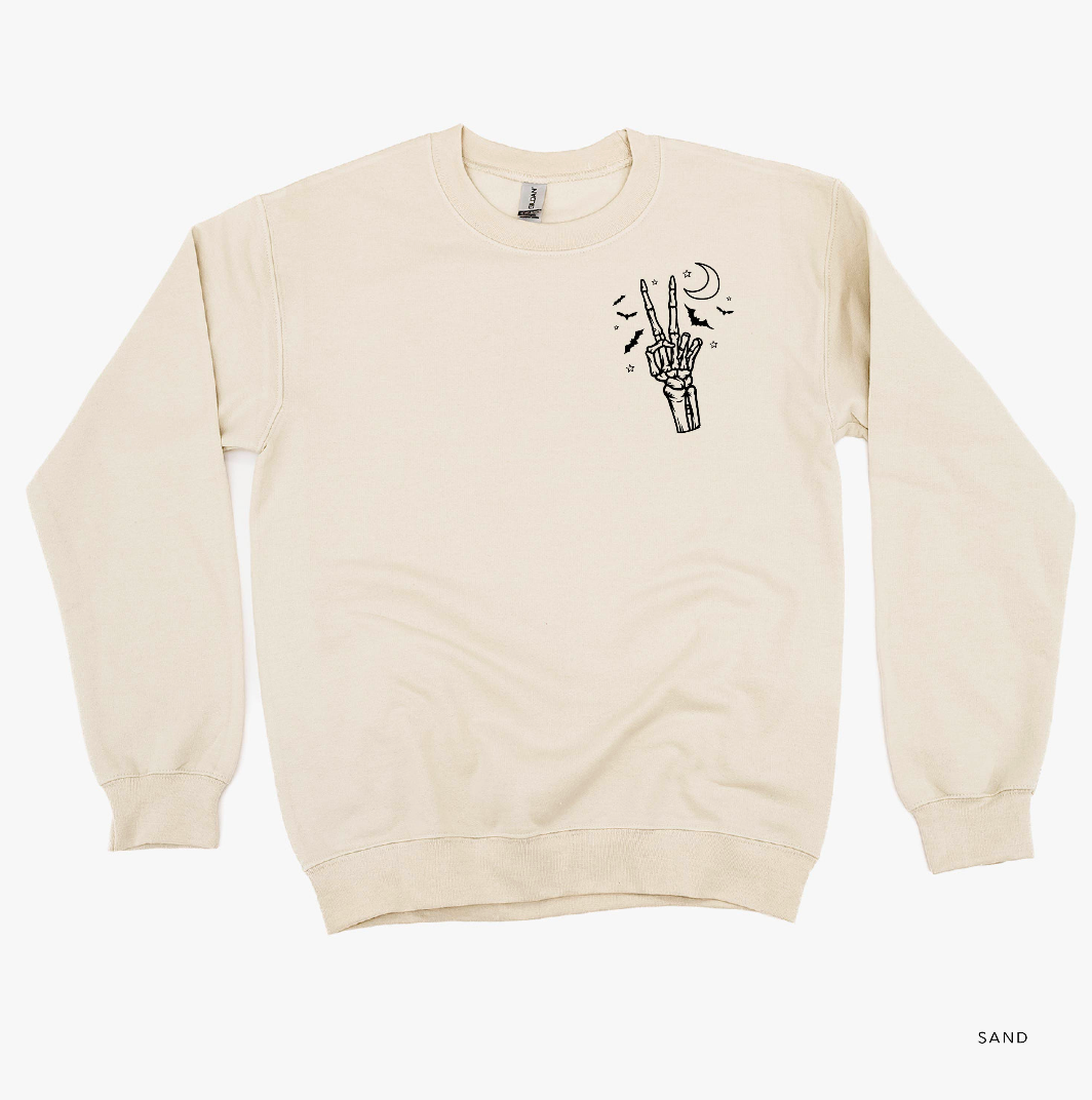 Peace - Skeleton - Basic Fleece Little Mama Shirt Shop LLC