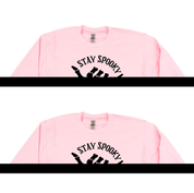 Stay Spooky Skelly Hand - POCKET - Basic Fleece Crewneck Little Mama Shirt Shop LLC