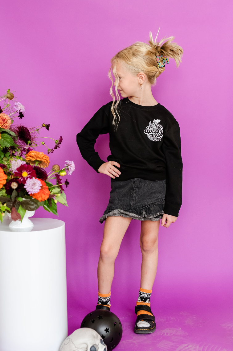 The Official Spooky ______ Club - (Choose Your Club) - Child Sweater Little Mama Shirt Shop