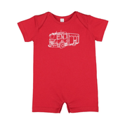 Trucks N' Things Minimalist Design - (Choose Your Vehicle) - Shorts Romper Little Mama Shirt Shop