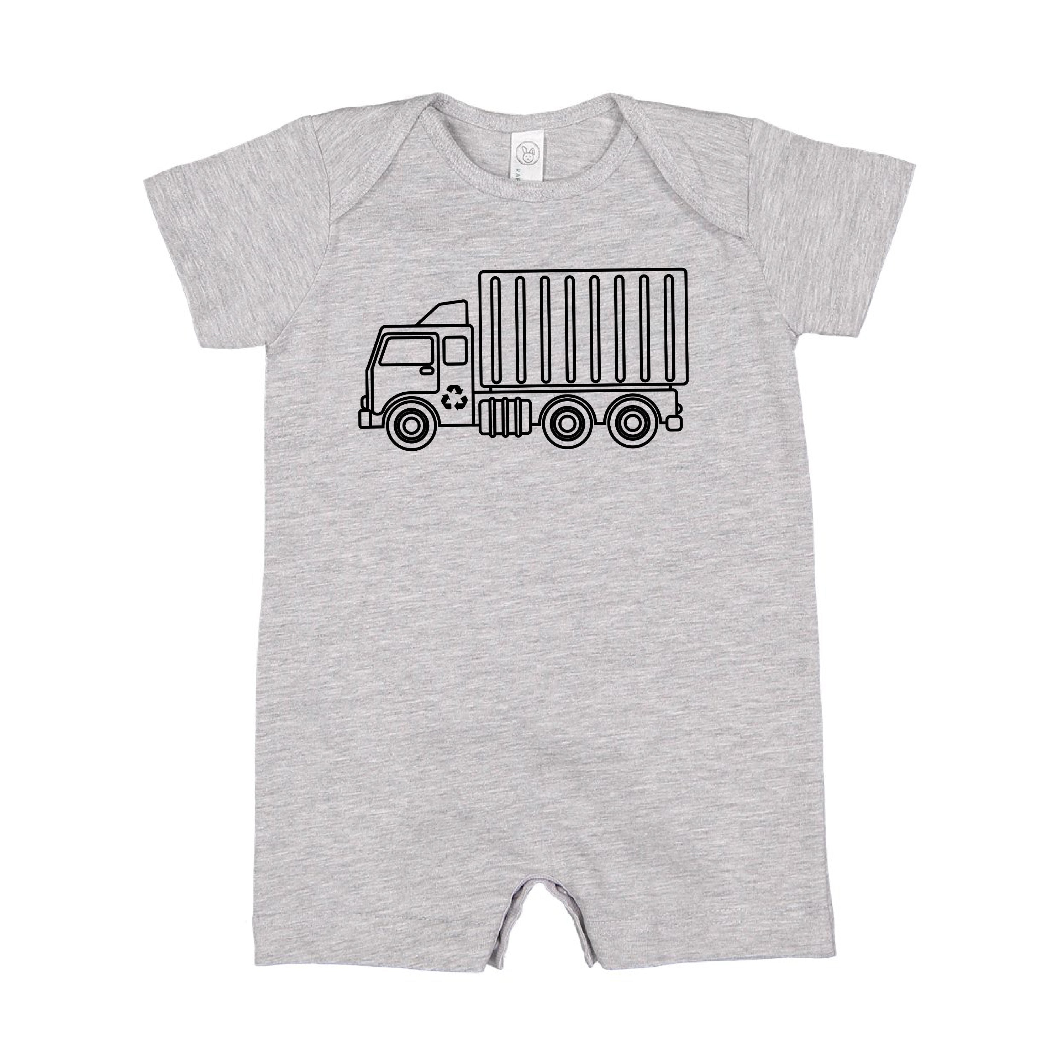Trucks N' Things Minimalist Design - (Choose Your Vehicle) - Shorts Romper Little Mama Shirt Shop