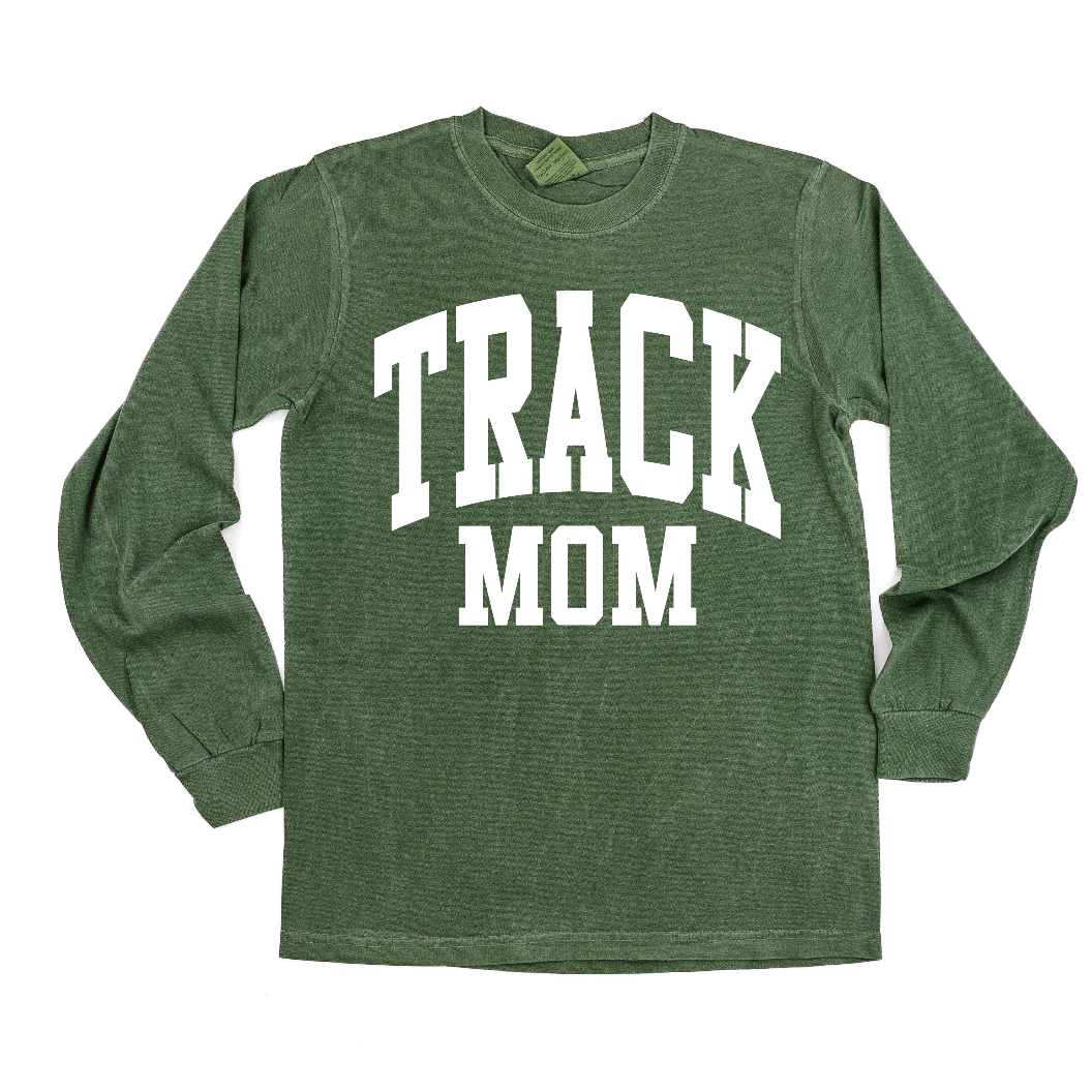 Varsity Style - Sports Moms - (Choose Your Sport) - Long Sleeve Comfort Colors Tee Little Mama Shirt Shop