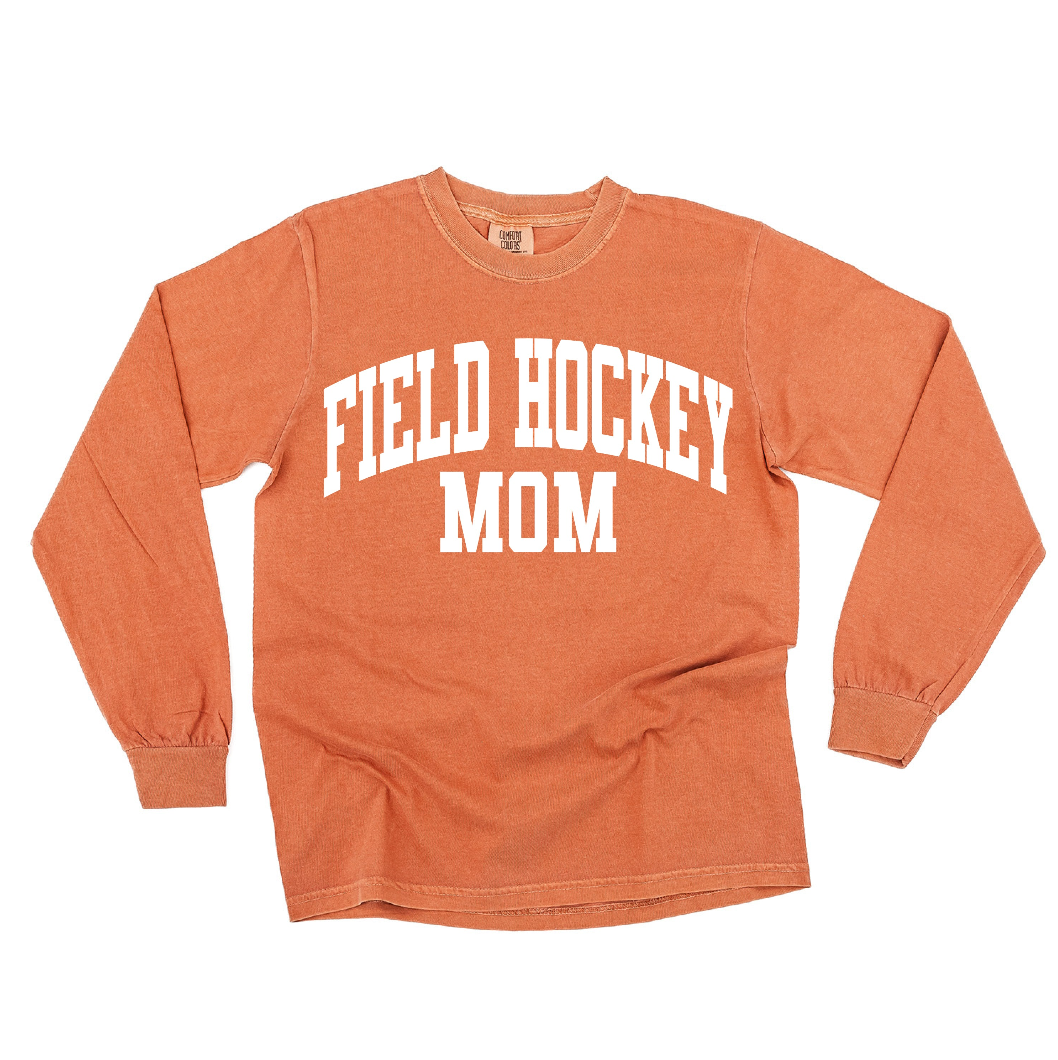 Varsity Style - Sports Moms - (Choose Your Sport) - Long Sleeve Comfort Colors Tee Little Mama Shirt Shop