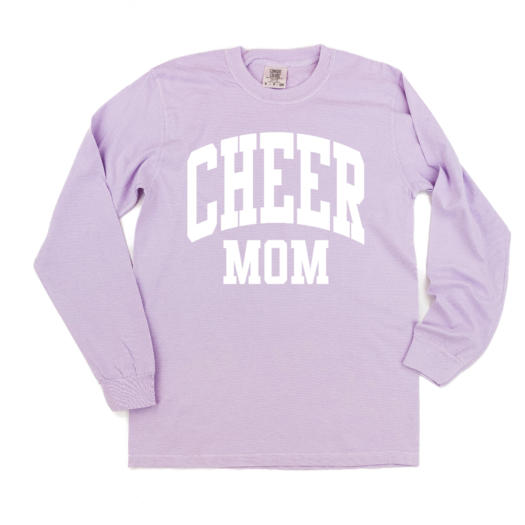Varsity Style - Sports Moms - (Choose Your Sport) - Long Sleeve Comfort Colors Tee Little Mama Shirt Shop