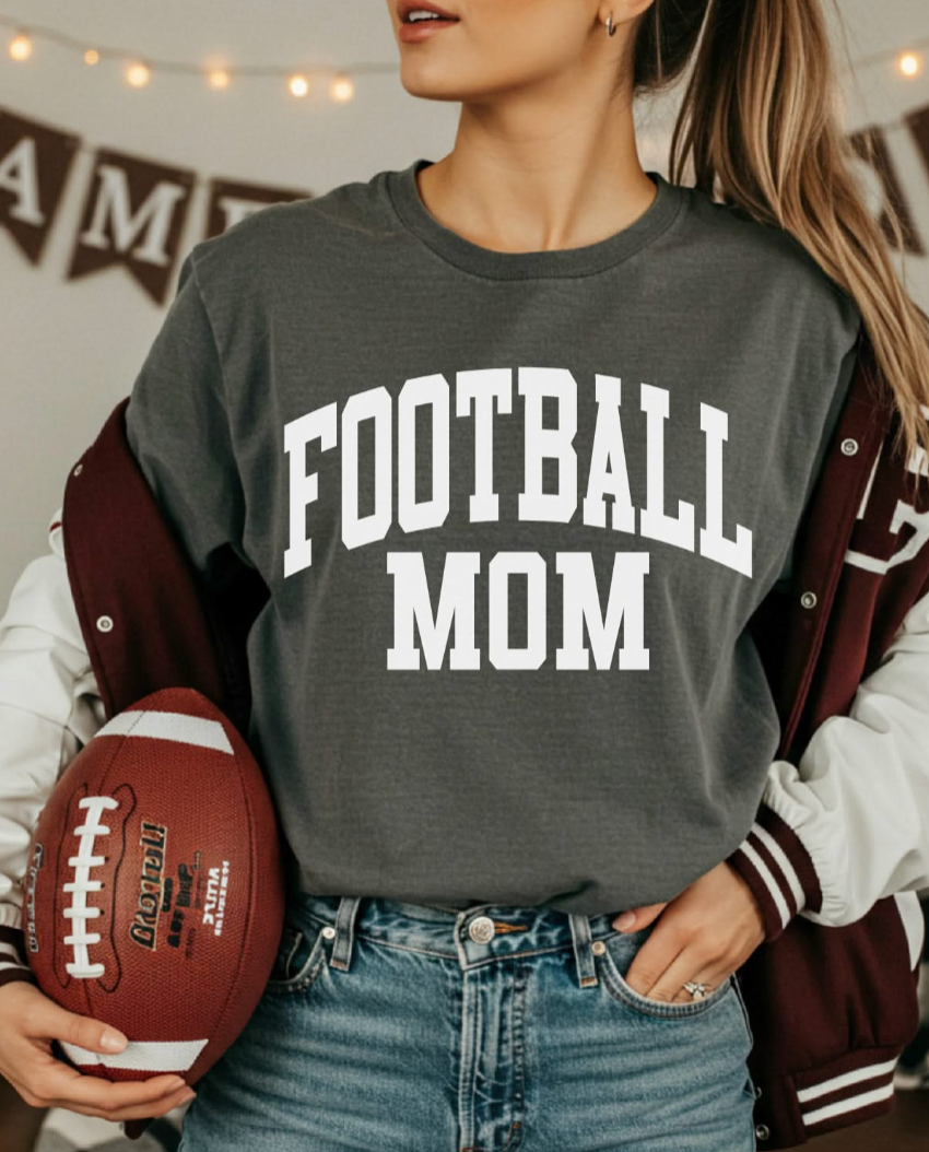Varsity Style - Sports Moms - (Choose Your Sport) - Comfort Colors Tee Little Mama Shirt Shop