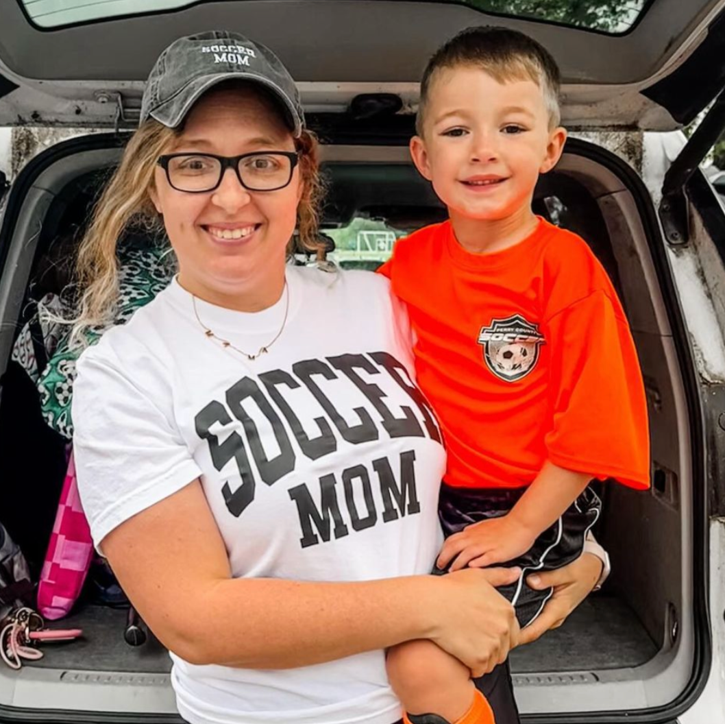 Varsity Style - Sports Moms - (Choose Your Sport) - Comfort Colors Tee Little Mama Shirt Shop