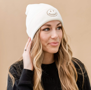 Adult Beanie - Simple Smiley Little Mama Shirt Shop LLC
