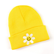 Child Beanie - Smiley Flower Little Mama Shirt Shop LLC