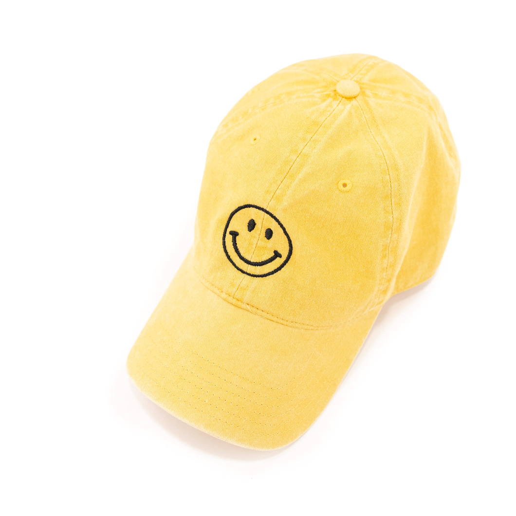 Adult Size - Smiley Face - Baseball Cap Little Mama Shirt Shop