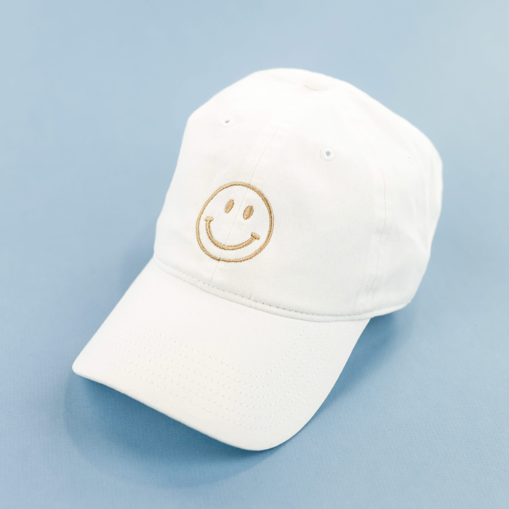 Adult Size - Smiley Face - Baseball Cap Little Mama Shirt Shop