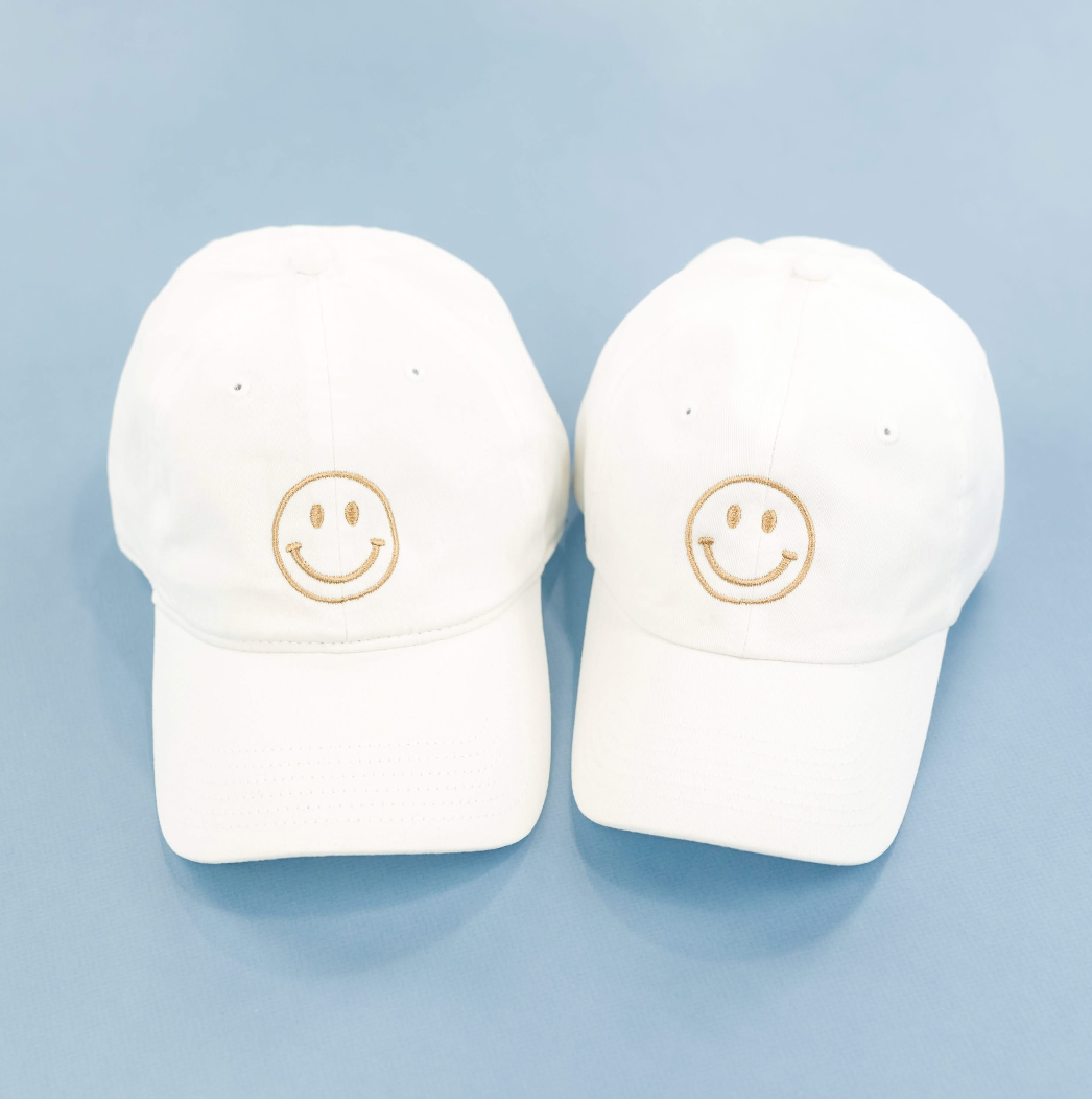 Adult Size - Smiley Face - Baseball Cap Little Mama Shirt Shop