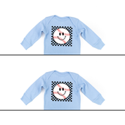 Checkers Smiley - (Choose Your Sports Ball) - Baby Sleeper Little Mama Shirt Shop