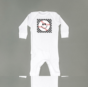 Checkers Smiley - (Choose Your Sports Ball) - Baby Sleeper Little Mama Shirt Shop