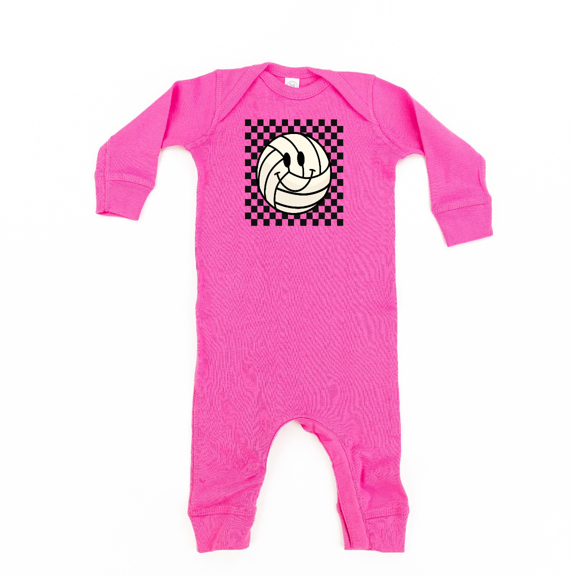 Checkers Smiley - (Choose Your Sports Ball) - Baby Sleeper Little Mama Shirt Shop
