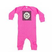 Checkers Smiley - (Choose Your Sports Ball) - Baby Sleeper Little Mama Shirt Shop