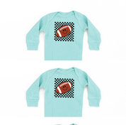 Checkers Smiley - (Choose Your Sports Ball) - Baby Sleeper Little Mama Shirt Shop