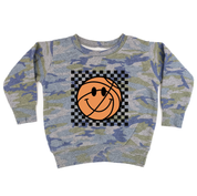 Checkers Smiley - (Choose Your Sports Ball) - Child Sweater Little Mama Shirt Shop