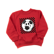 Checkers Smiley - (Choose Your Sports Ball) - Child Sweater Little Mama Shirt Shop