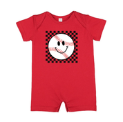 Checkers Smiley - (Choose Your Sports Ball) - Shorts Romper Little Mama Shirt Shop