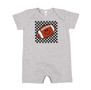 Checkers Smiley - (Choose Your Sports Ball) - Shorts Romper Little Mama Shirt Shop
