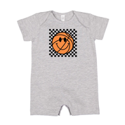 Checkers Smiley - (Choose Your Sports Ball) - Shorts Romper Little Mama Shirt Shop