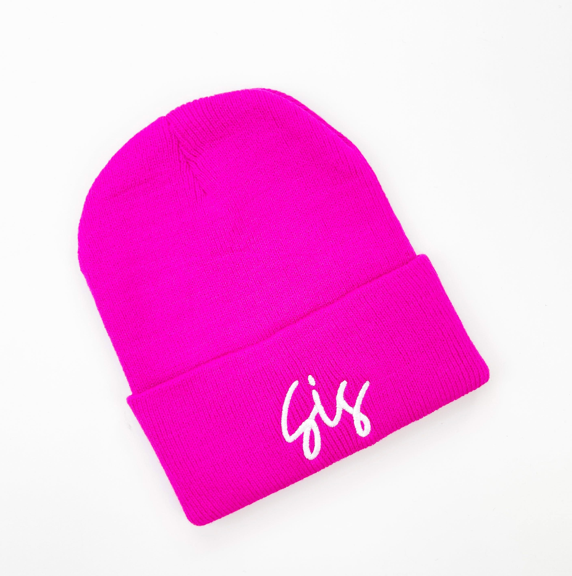Child Beanie - SIS - Light Pink w/ Hot Pink Little Mama Shirt Shop LLC