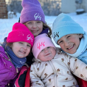 Child Beanie - SIS - Light Pink w/ Hot Pink Little Mama Shirt Shop LLC