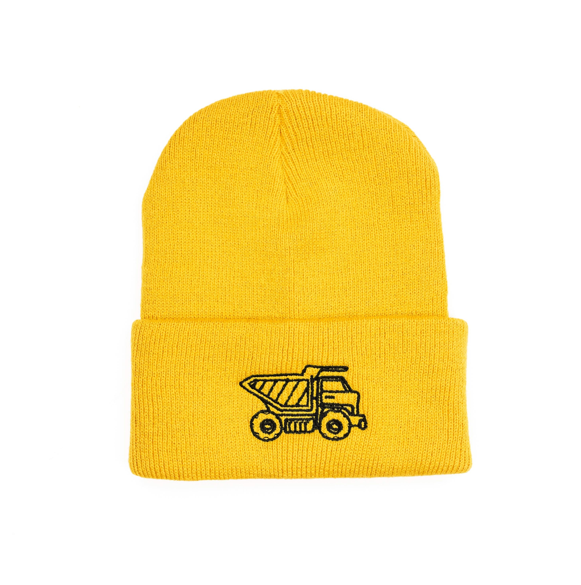 Dump Truck - Black w/ White - Child Beanie Little Mama Shirt Shop LLC