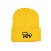 Dump Truck - Black w/ White - Child Beanie Little Mama Shirt Shop LLC