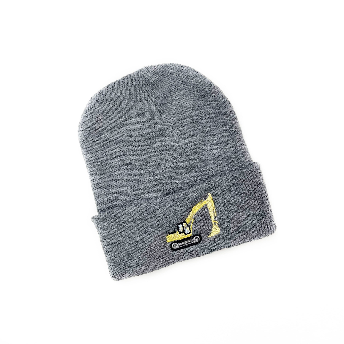 Excavator - Black w/ White - Child Beanie Little Mama Shirt Shop LLC